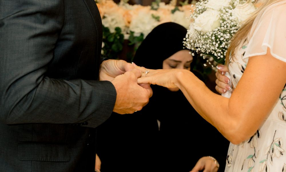 after a civil wedding in Abu Dhabi